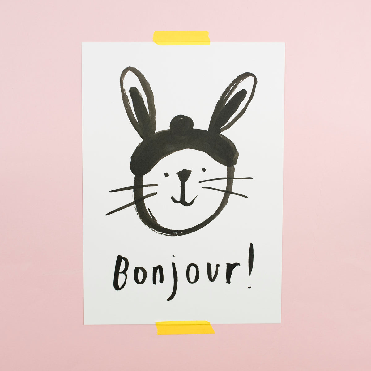 Bonjour rabbit print