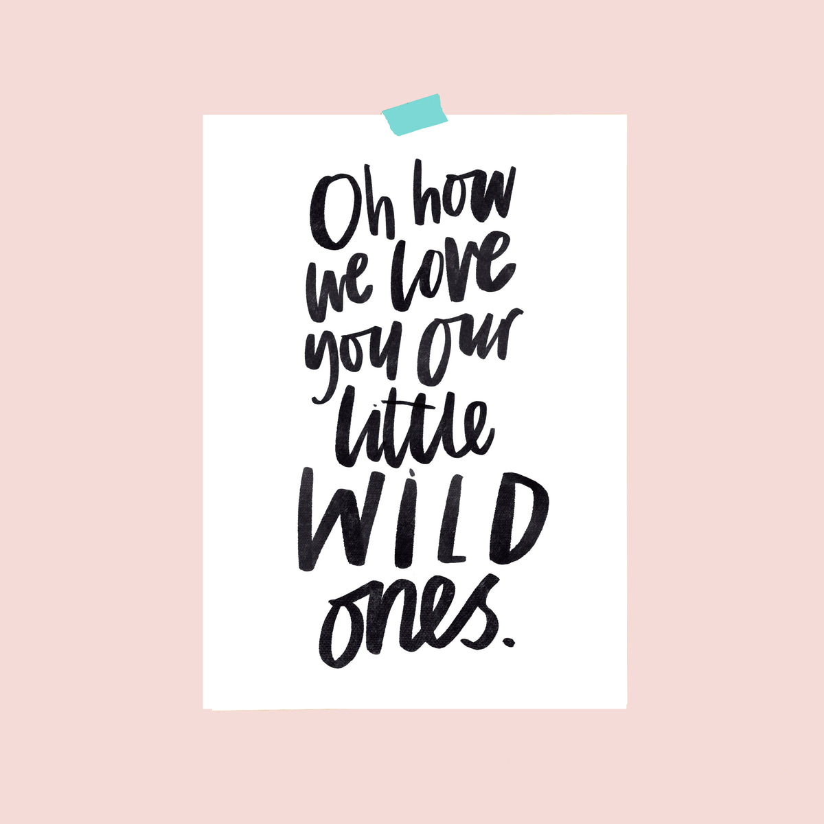 Wild ones kids' bedroom playroom print