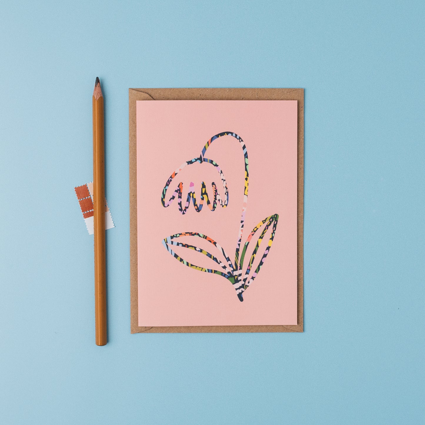 Pretty patterned flower card