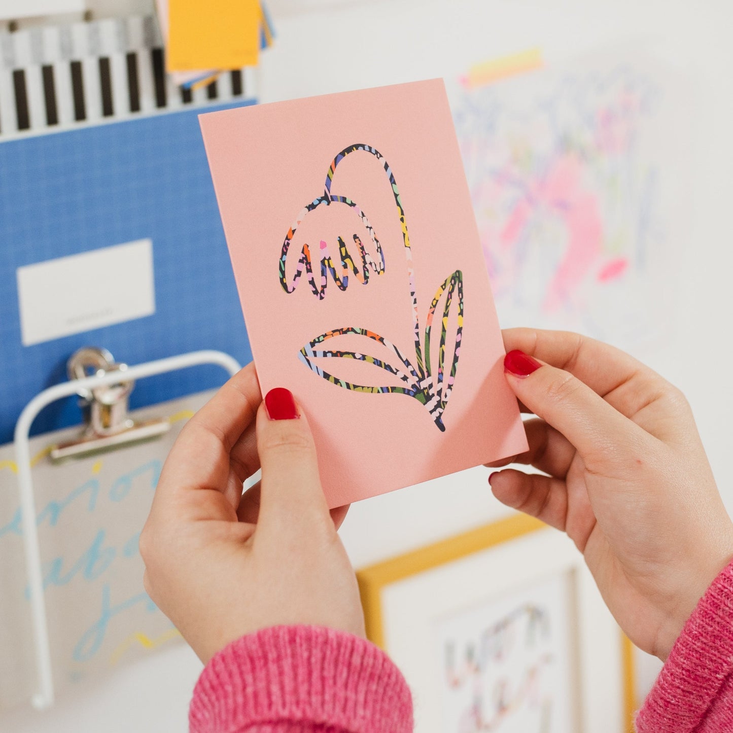 Pretty patterned flower card