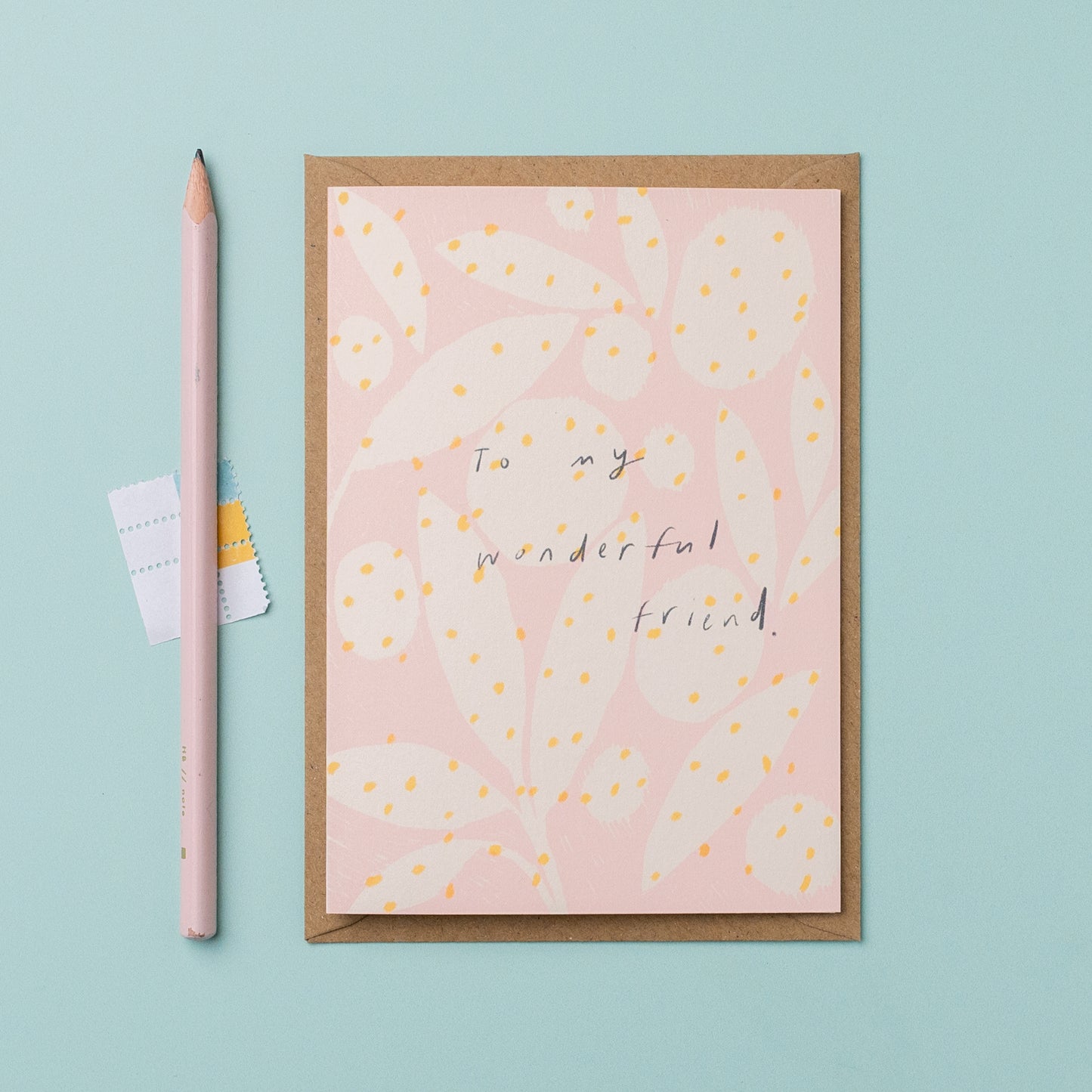 'To my wonderful friend' card