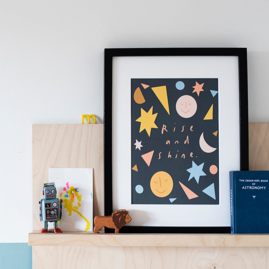 Rise and shine fun nursery print