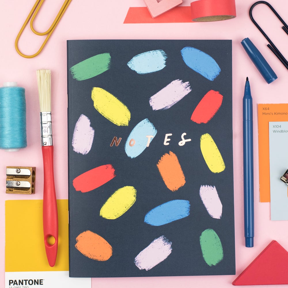 Bright A5 notebook with plain pages