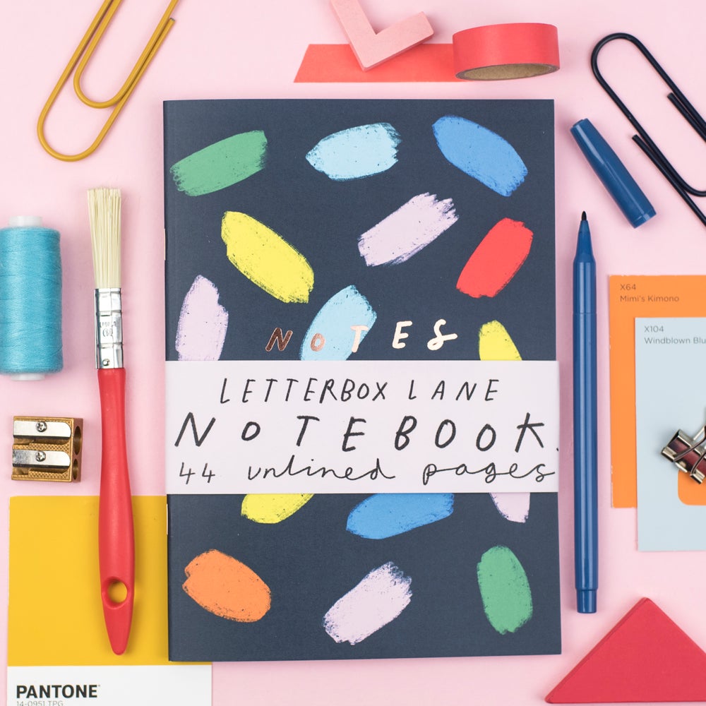 Bright A5 notebook with plain pages