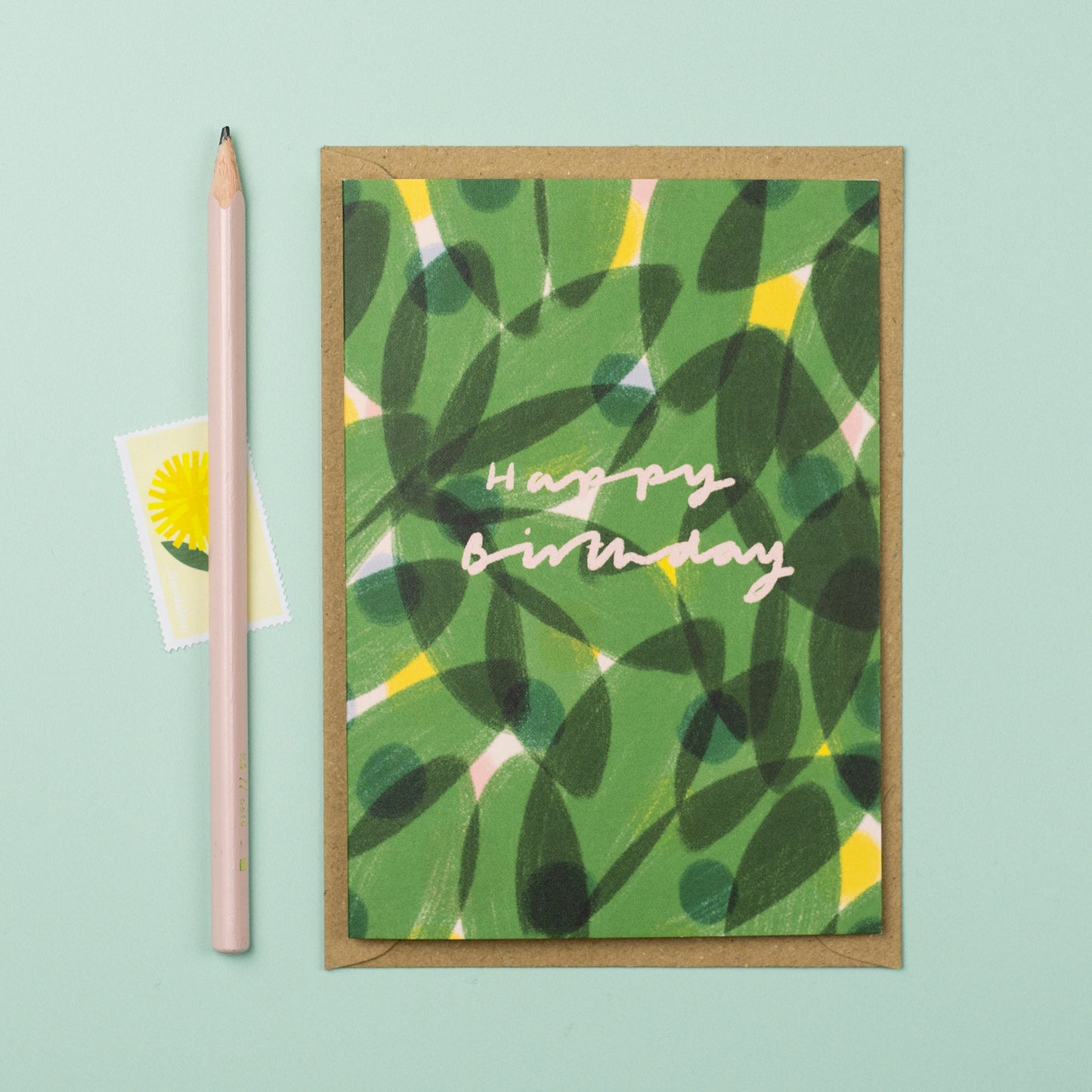 Happy birthday spots and leaves A6