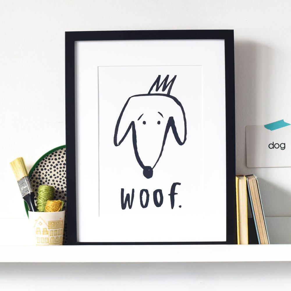 'Woof' Dog print A5/A4 size
