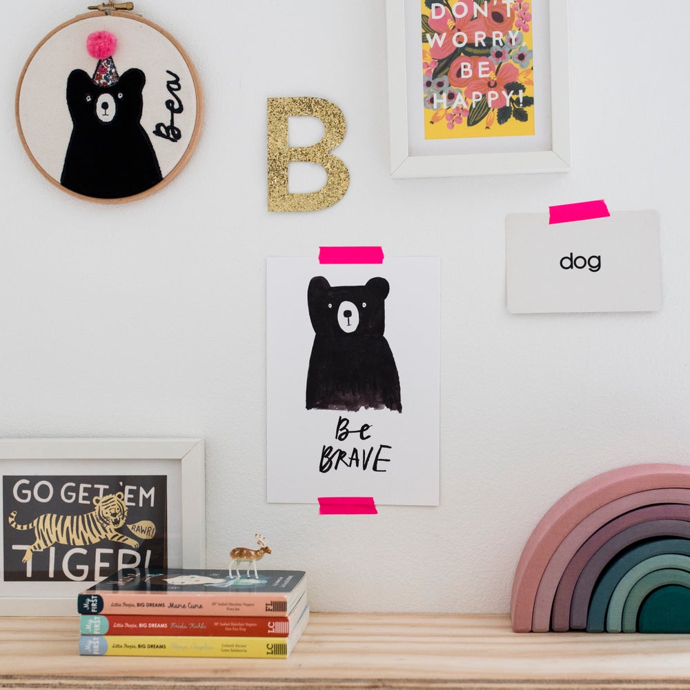 Be Brave bear print
