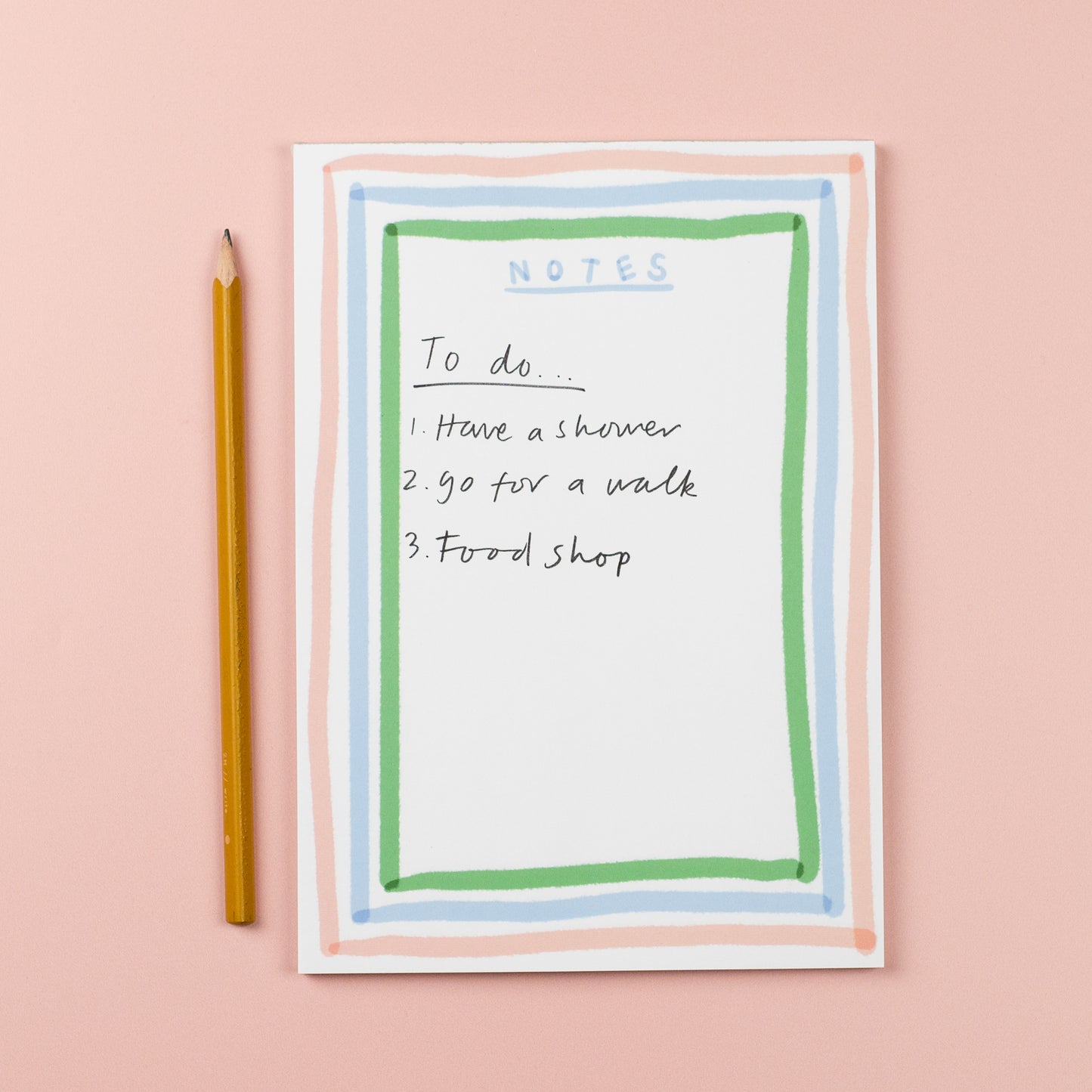 A5 striped notepad