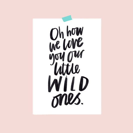 Wild ones kids' bedroom playroom print