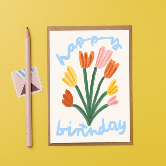 Birthday tulips card