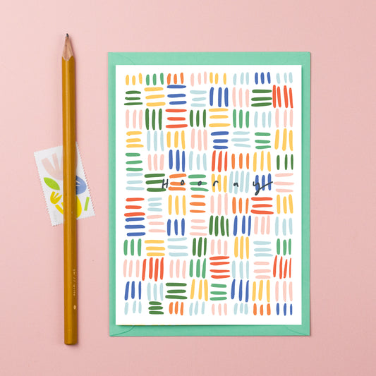 Hooray multi striped cards