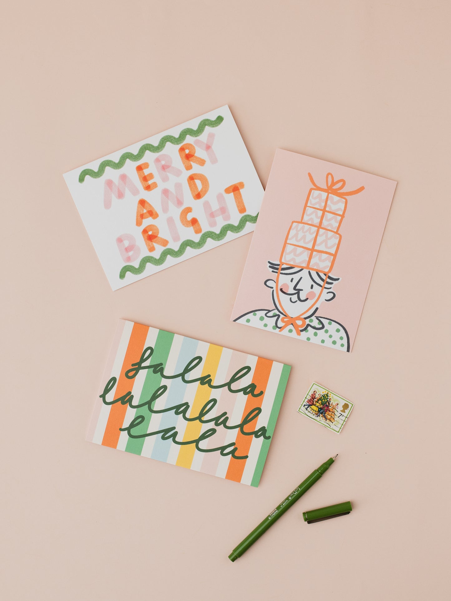 Present party hat Christmas card