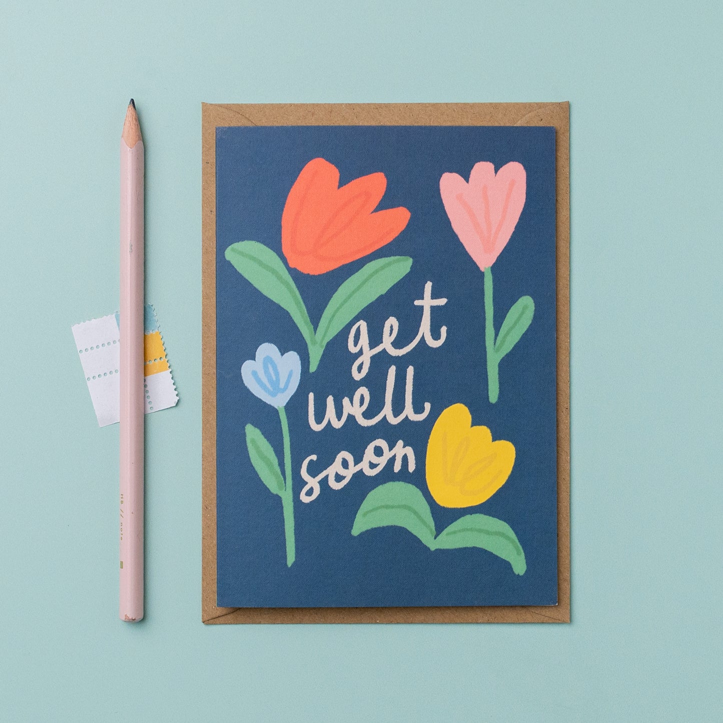 Get well soon floral card