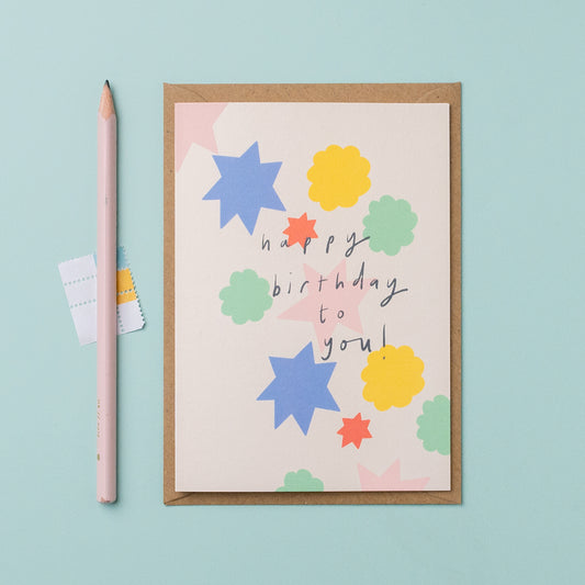 Happy Birthday shapes card