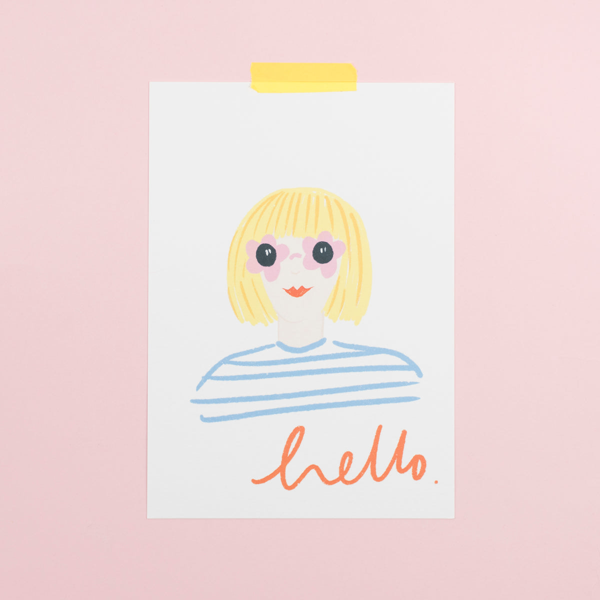 Hello fun female A5 print