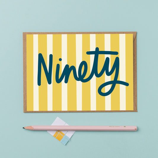 Ninety ninetieth milestone birthday card