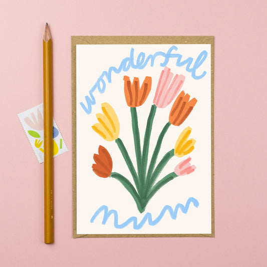 Wonderful Mum Mother's day card Mum birthday card