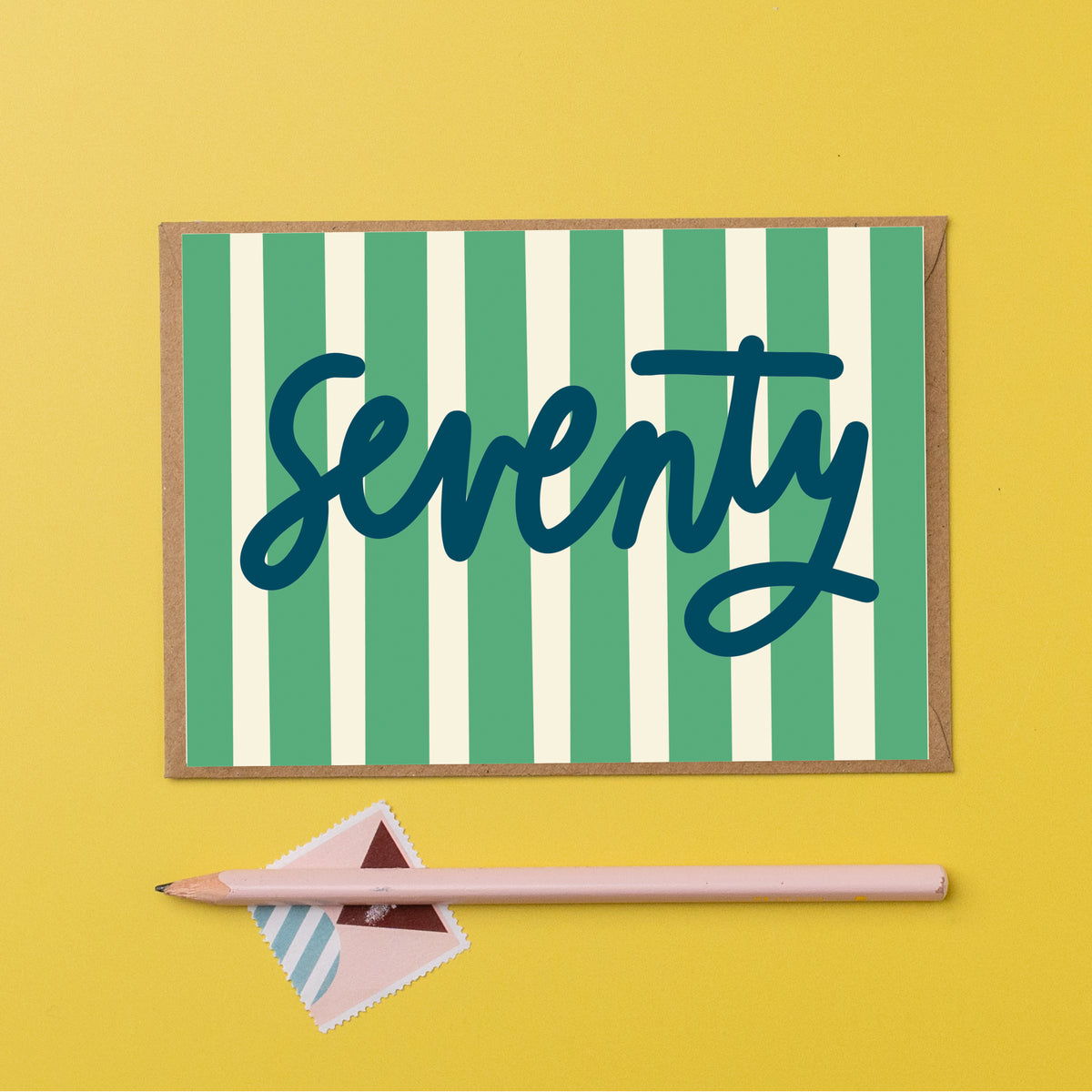 Seventy 70th birthday card