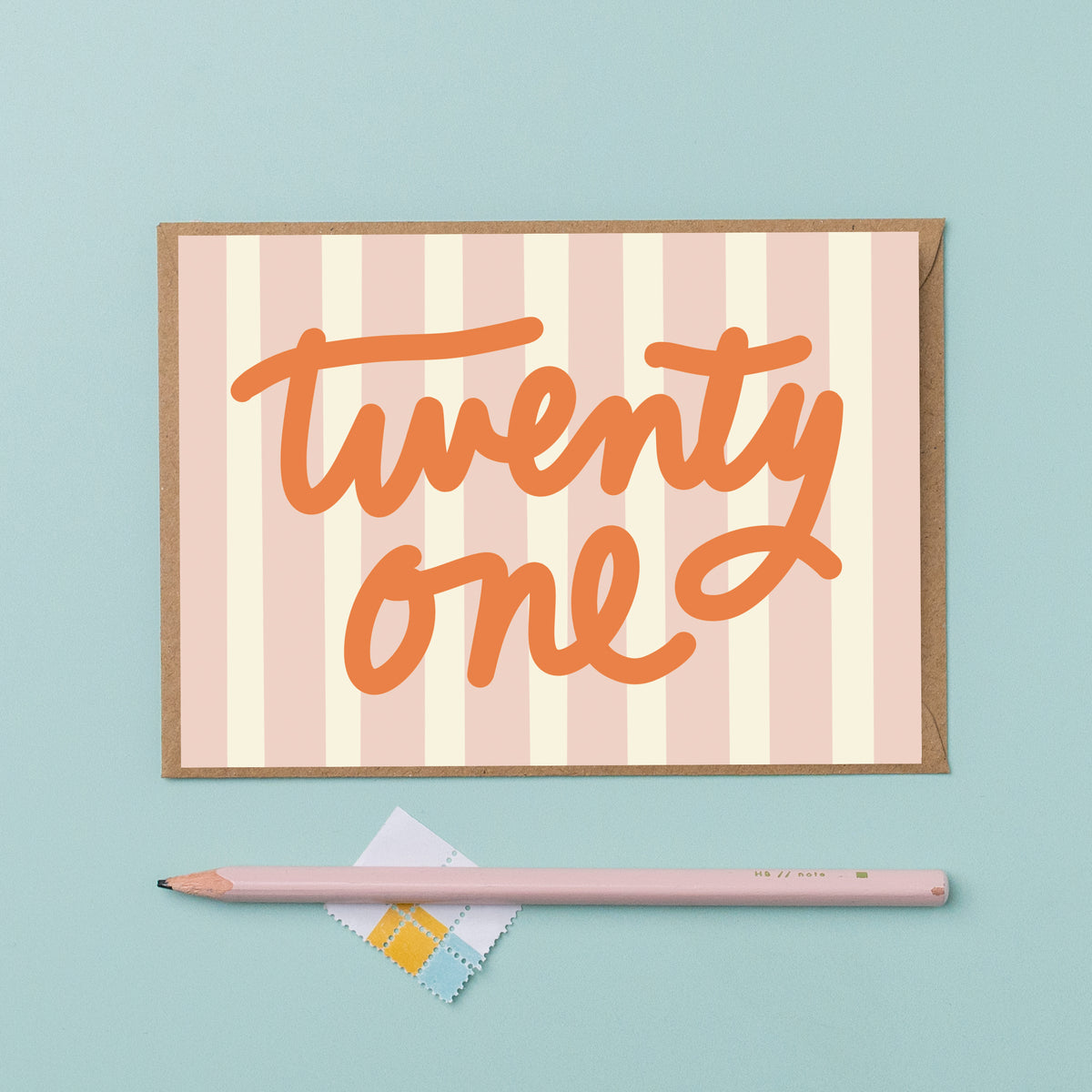 Twenty one 21st birthday milestone card