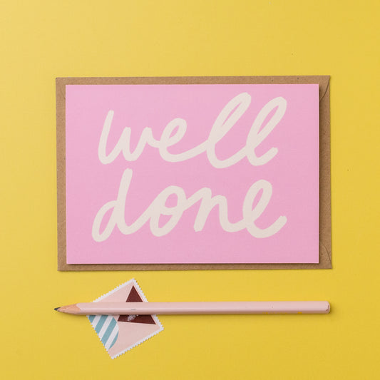 Well done celebration card