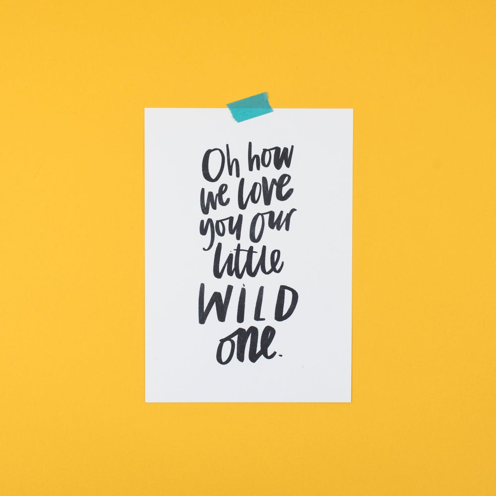 Our little wild one/ones print on sale