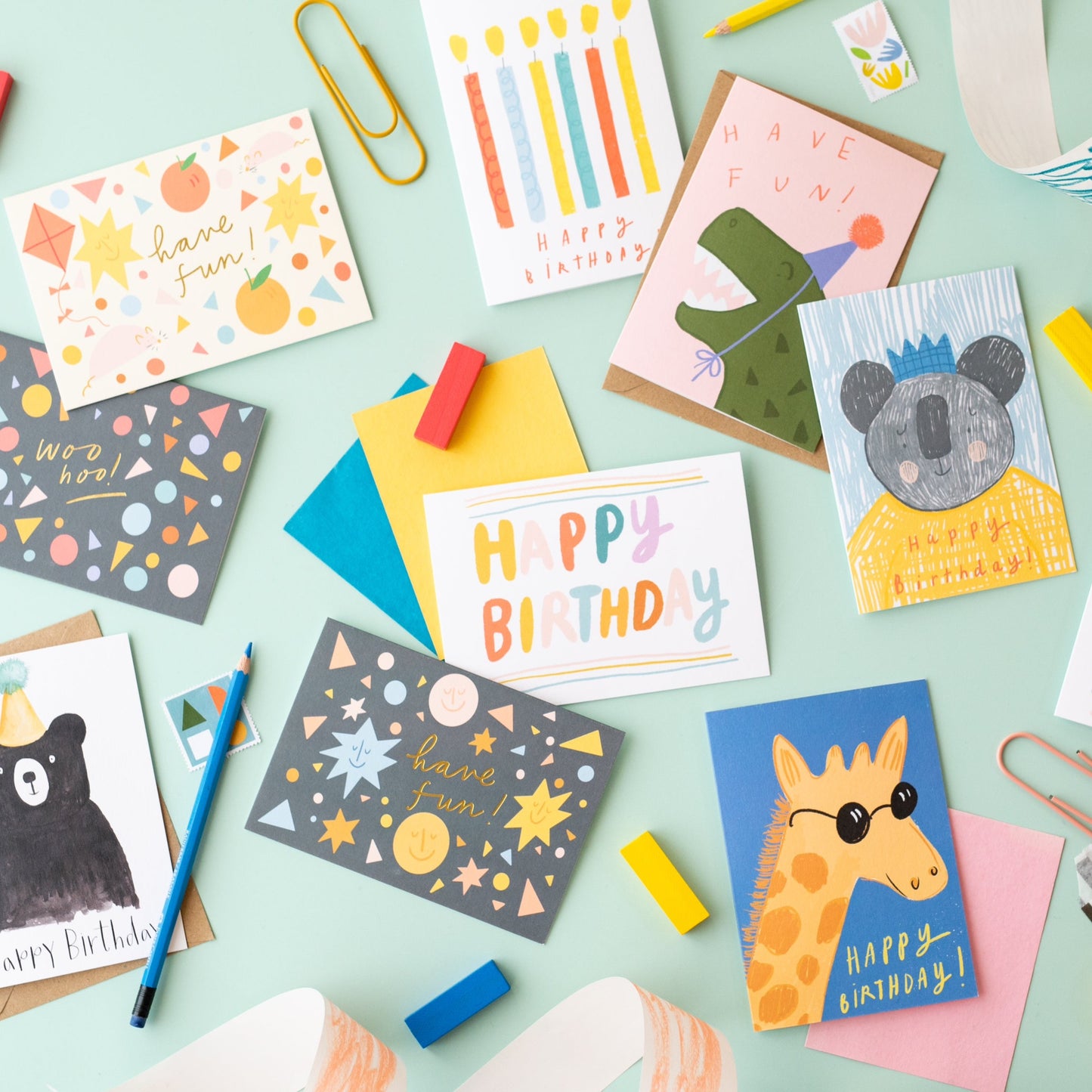 Mixed birthday cards bundle - 3 different options 6 cards in each