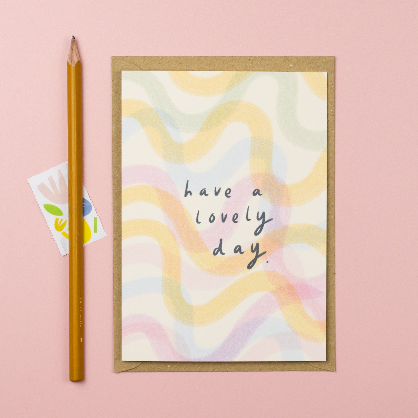 Lovely day pastel squiggle card