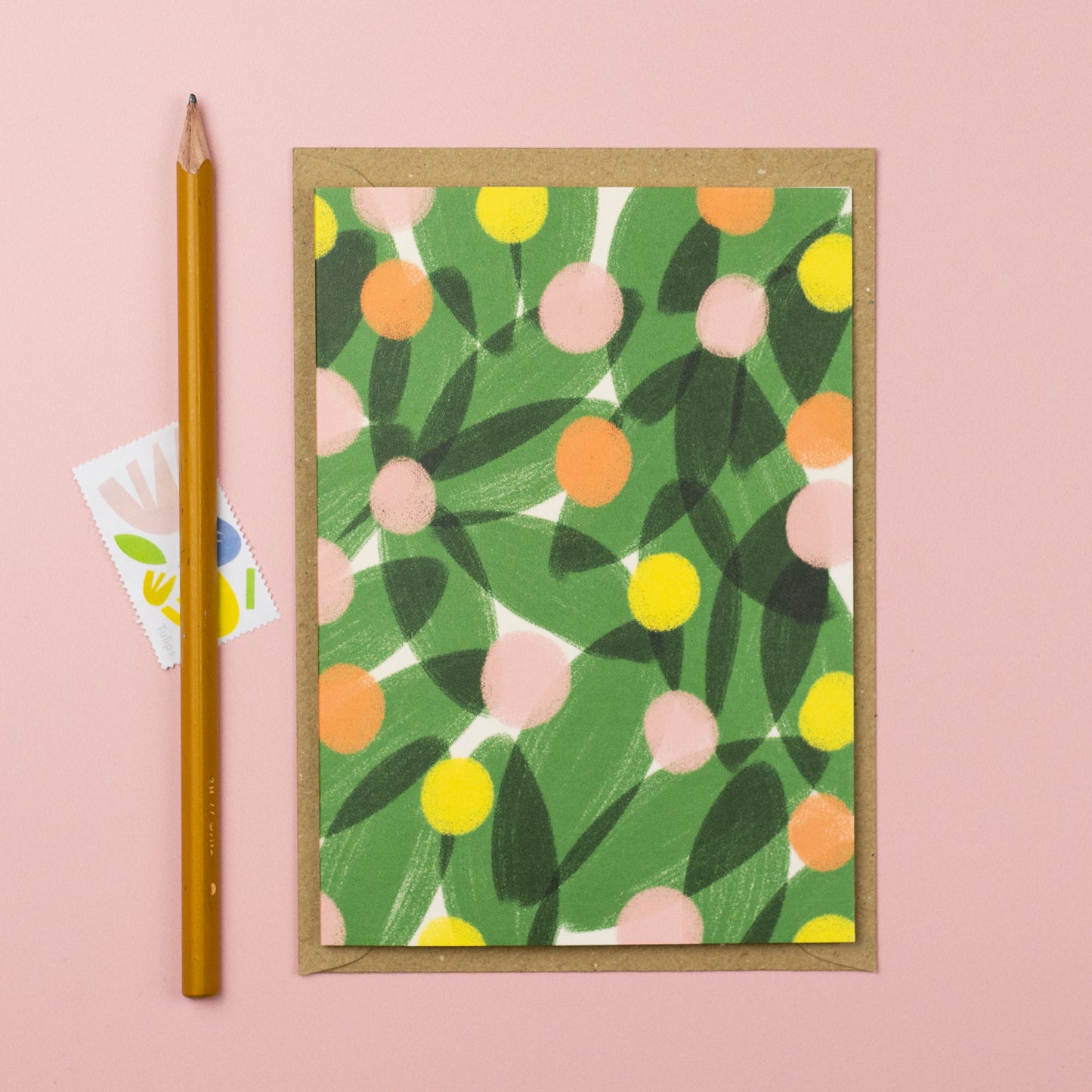 Leaves and spots blank card