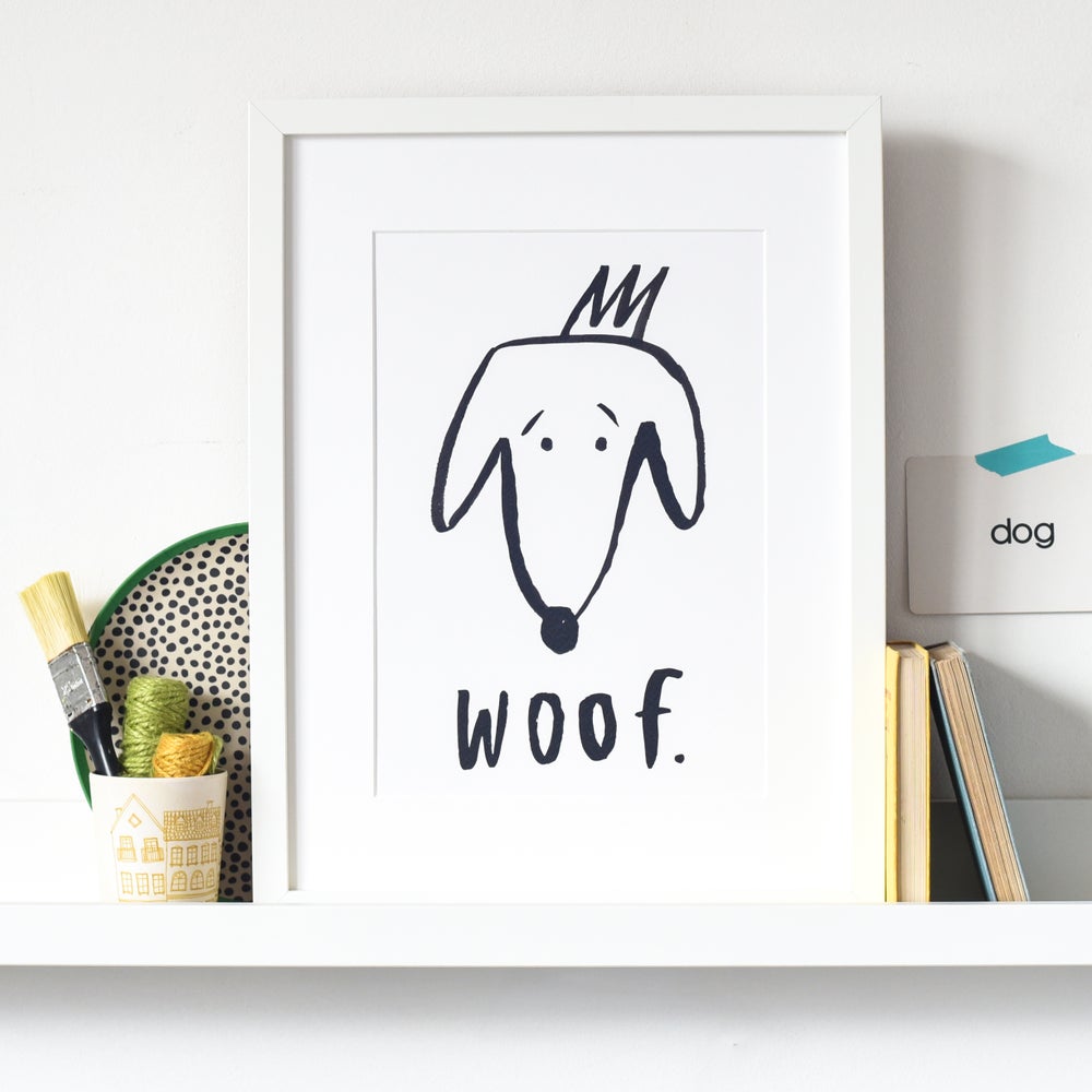 'Woof' Dog print A5/A4 size