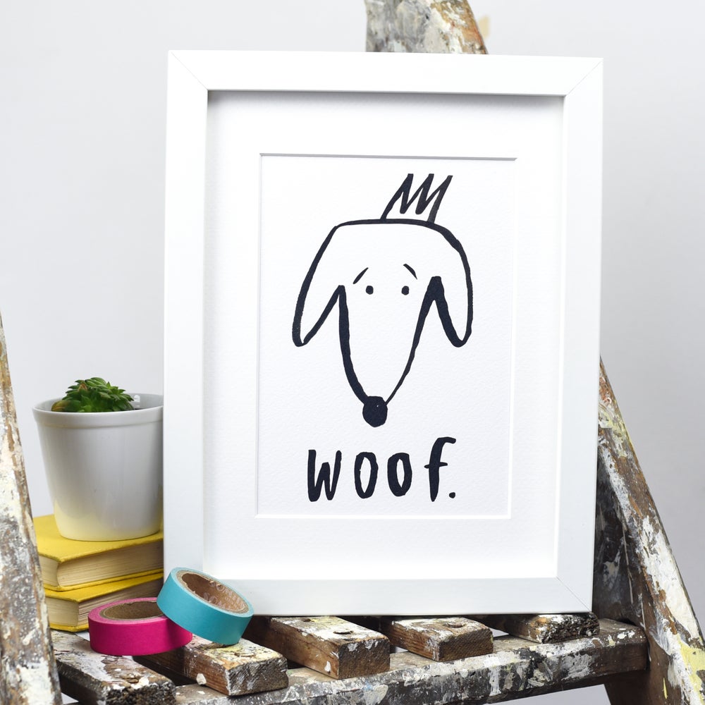 'Woof' Dog print A5/A4 size